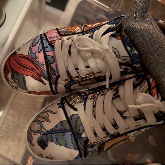Christian Louboutin Floral Print Sneakers 39 - Picture 2 of 7